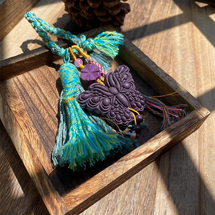 Peonymu Purple Butterfly Aromatic Pendant - Jasmine Infused for Calm & Relaxation