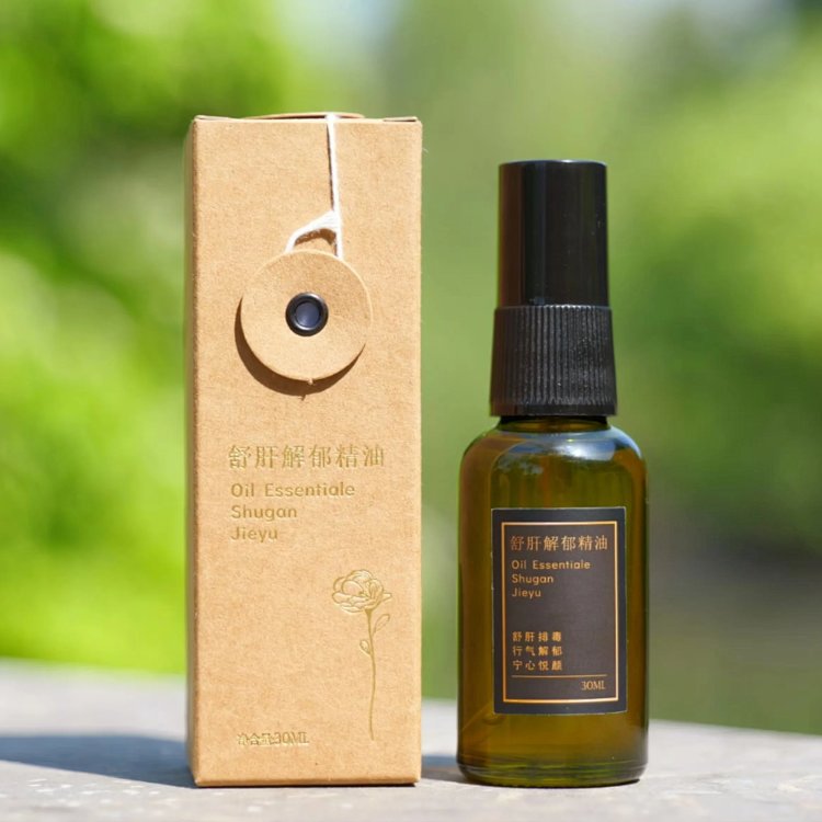 Liver-Soothing and Mood-Balancing Essential Oil 30ml: Soothes the liver, detoxifies, promotes qi circulation, relieves depression, dispels negative emotions, and inspires a joyful mood.  Anti-depressant and anti-anxiety.