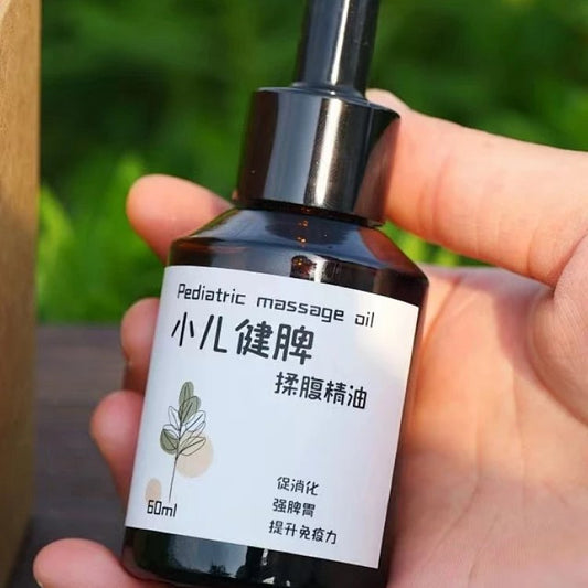 Aromatherapist-formulated essential oil blend (60ml) for children: strengthens the spleen and stomach, and promotes digestion.