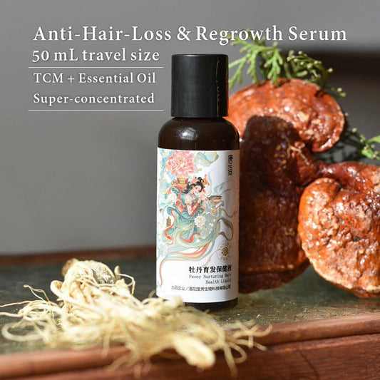 [50ml Travel Size] Tang Dynasty-inspired formula, made with natural plant extracts, nourishes and strengthens hair, repairs hair follicles, prevents hair loss, and promotes new hair growth.