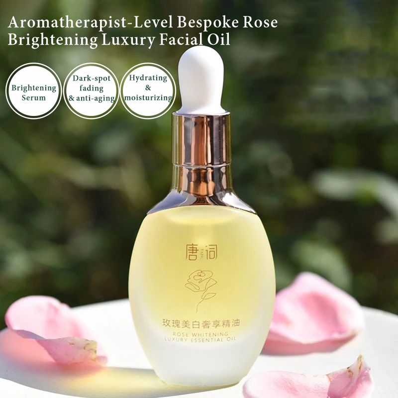 Aromatherapist-formulated, upgraded, customized rose whitening and spot-reducing luxury essential oil.