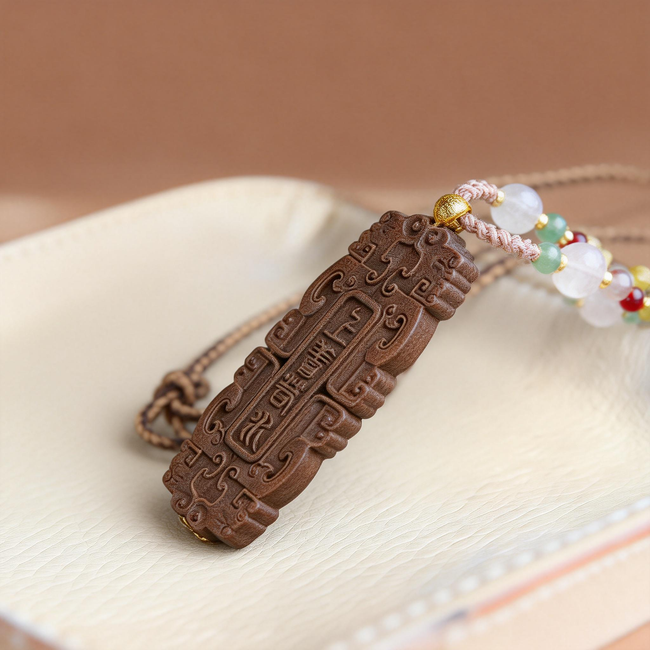 Peonymu Handmade Natural Blended Incense Pendant Necklace, symbolizing the highest virtue is like water. Main Image