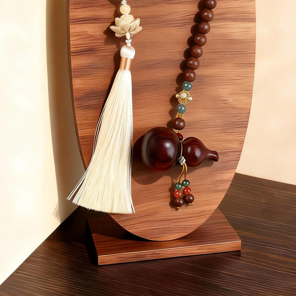 Peonymu Blended fragrance, goose pear-shaped incense, sandalwood gourd tassel pendant