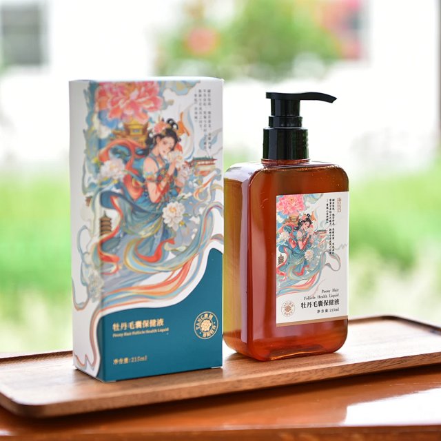 [Tang Dynasty Peony Hair Follicle Health Solution] Made with natural plant extracts, this product nourishes and strengthens hair, repairs hair follicles, prevents hair loss, promotes new hair growth, and balances oil and moisture levels.