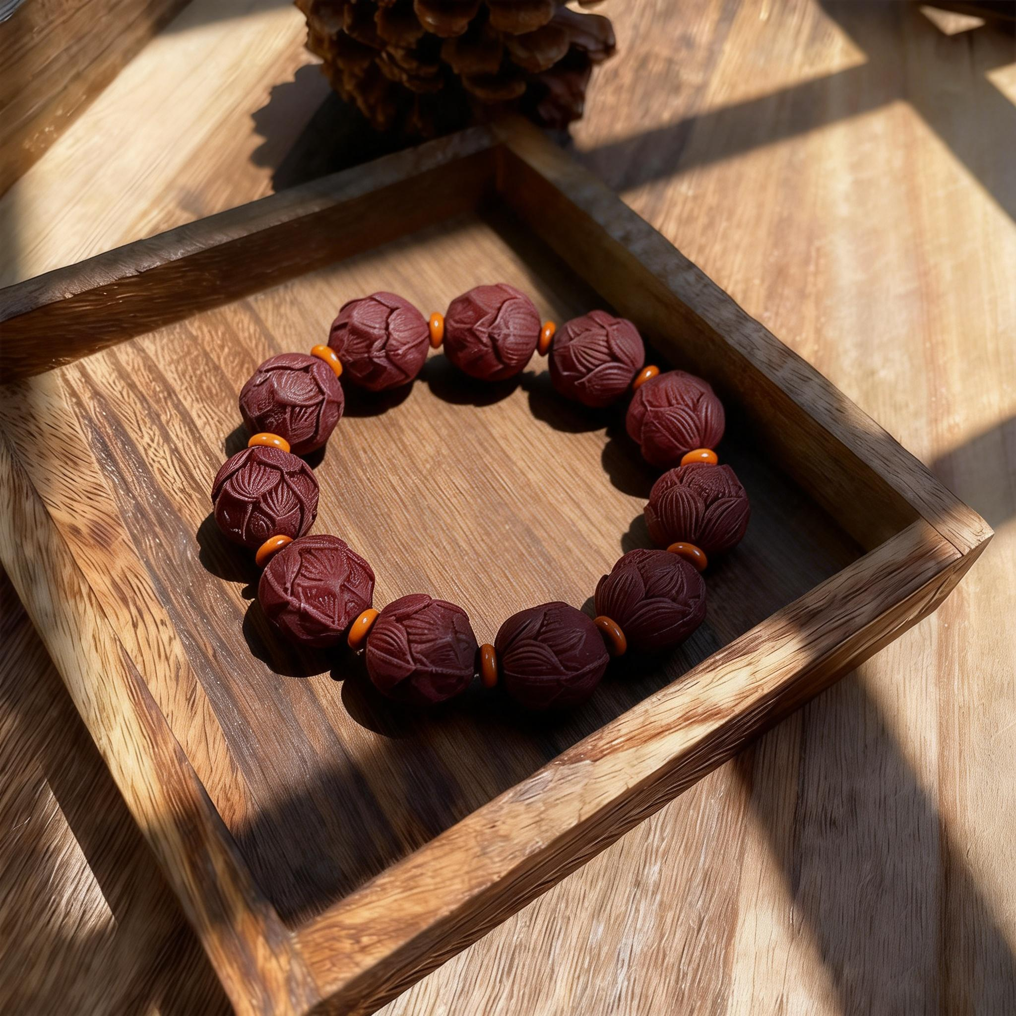 Peonymu Intangible cultural heritage handcrafted rose-scented incense bead bracelet