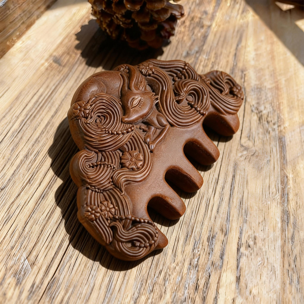 Peonymu Handmade Nine-Tailed Fox Incense Comb