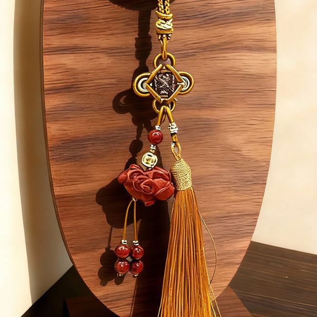 Peonymu Tassel ornaments, wallets, and bags with tassel closures are available now. Main Image